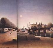 Henri Rousseau View of Ile Saint-Louis from the Port of Saint Nicolas(Evening) Spain oil painting artist